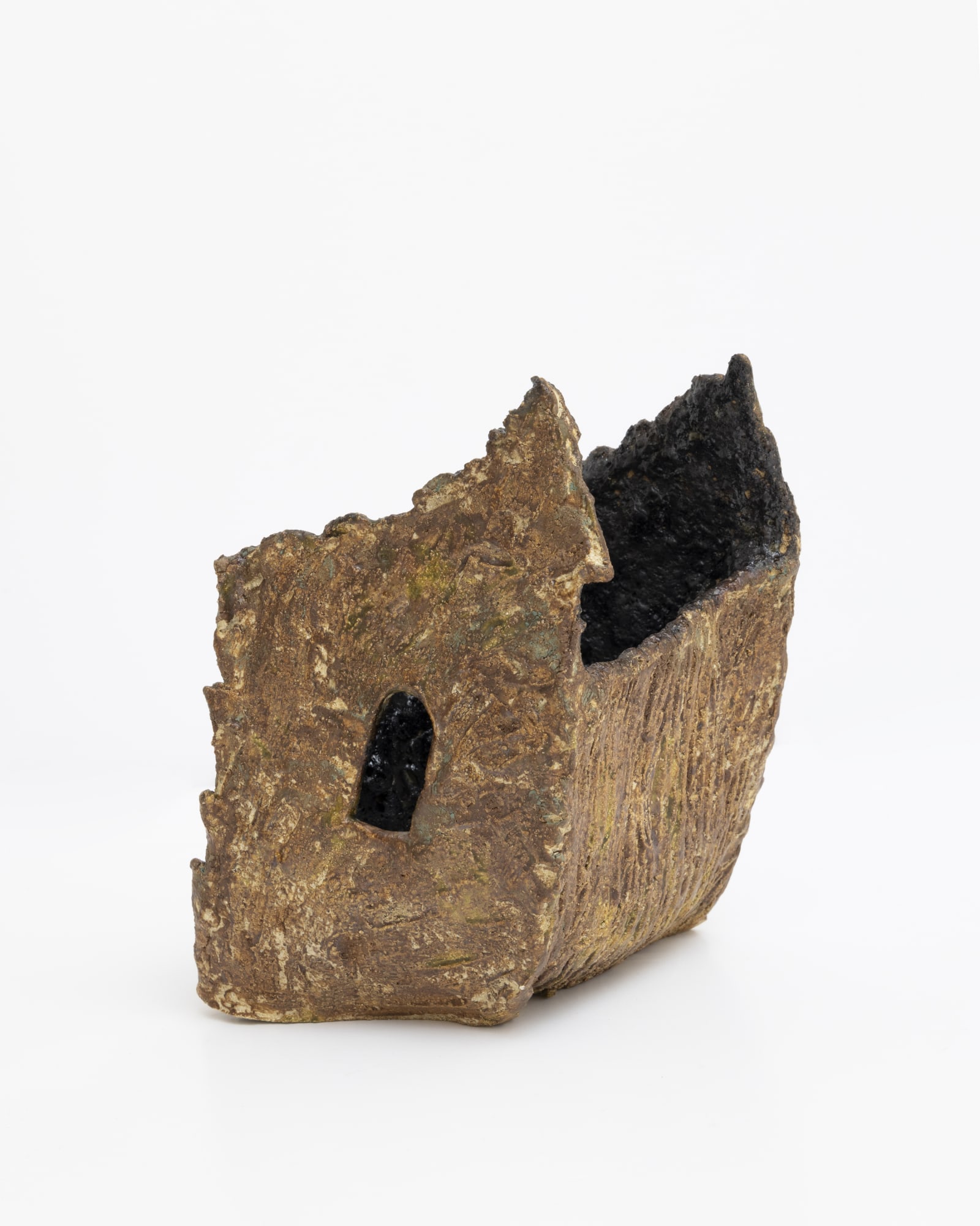 Erica Mao (b. 1994) Leaning, 2023 Glazed stoneware 8 1/4 x 5 1/2 x 4 1/2 inches 20 x 13 x 11 cm