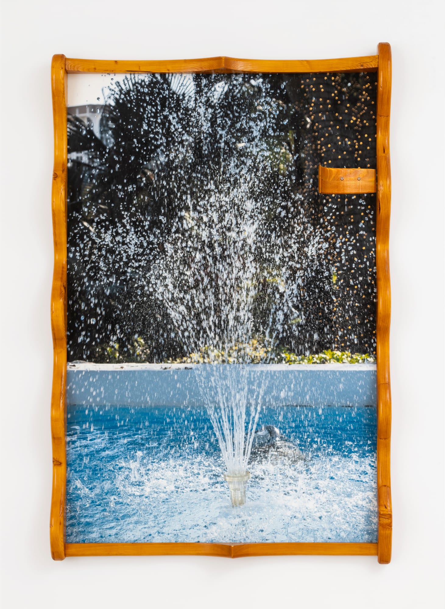 Sasha Fishman (b. 1995) Prima, 2025 Archival inkjet, plywood, douglas fir, shellac, chlorine 37 x 54 1/2 x 4 inches 93 x 138 x 10 cm