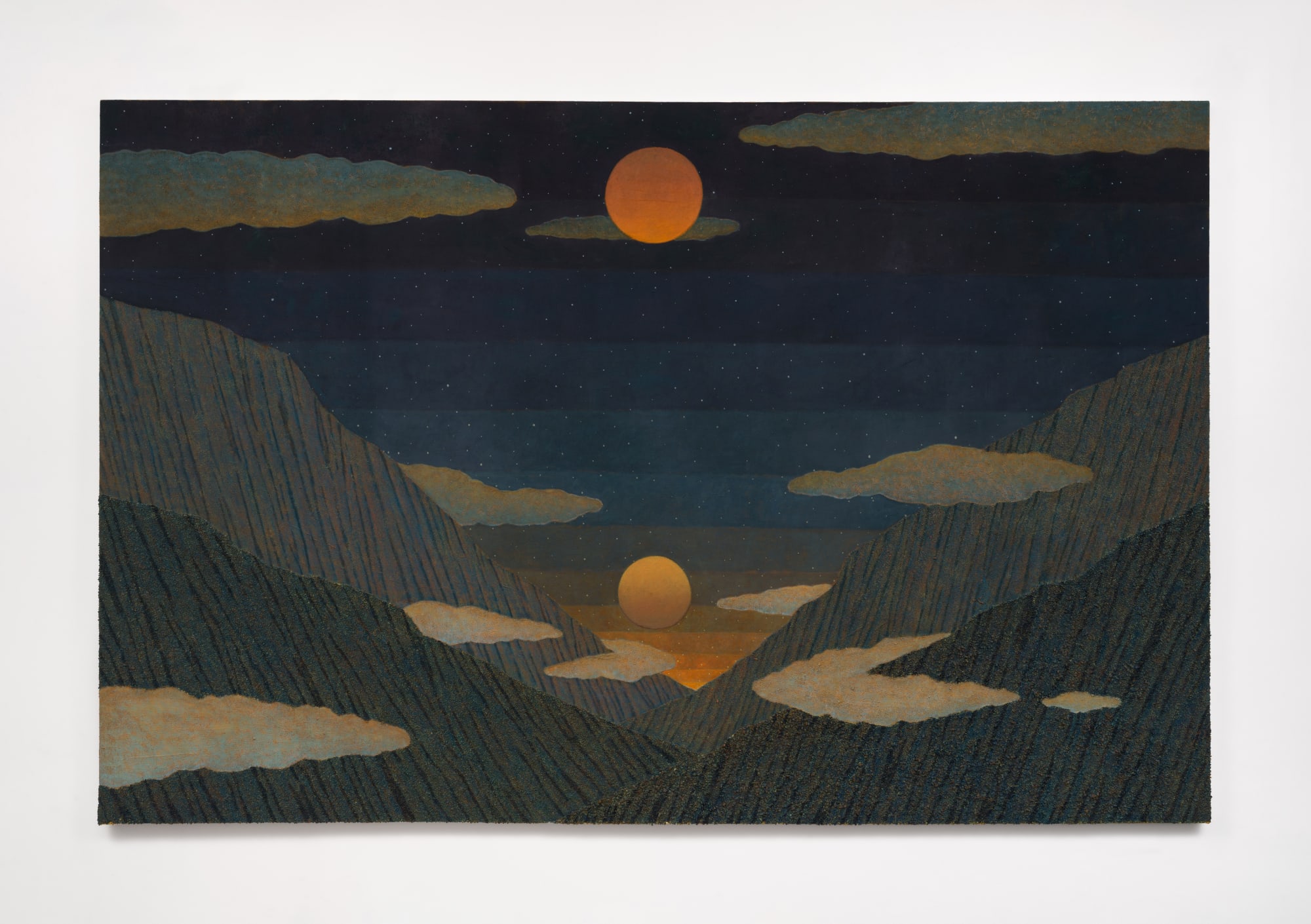 Jonathan Ryan Horizon, 2025 Oil, sand, and decomposed granite on canvas 60 x 92 inches 152 x 233 cm