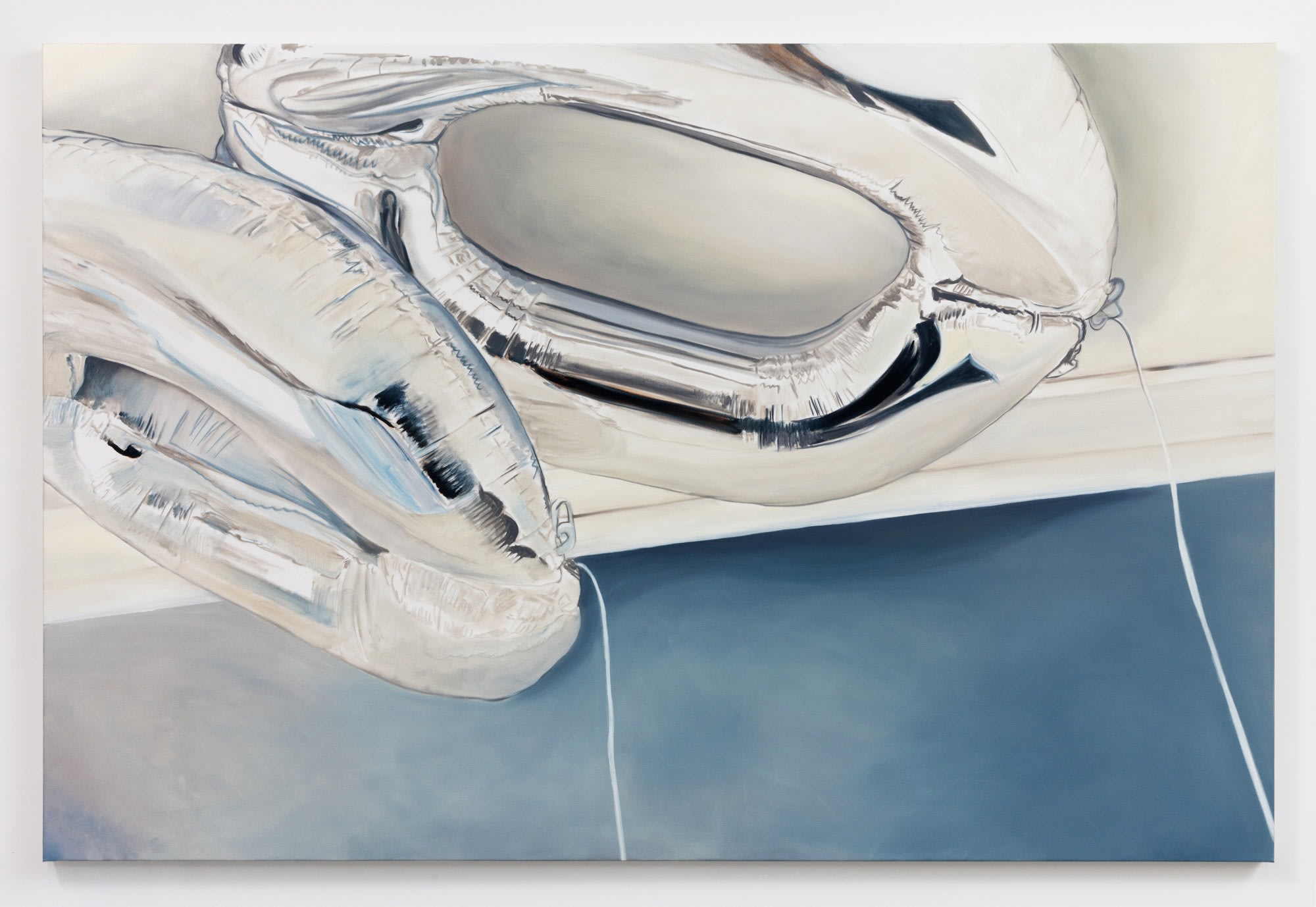 Aglaé Bassens (b. 1986) The Numbers Can Only Go Up, 2022 Oil paint on canvas 47 1/4 x 71 1/4 inches 120 x 181 cm