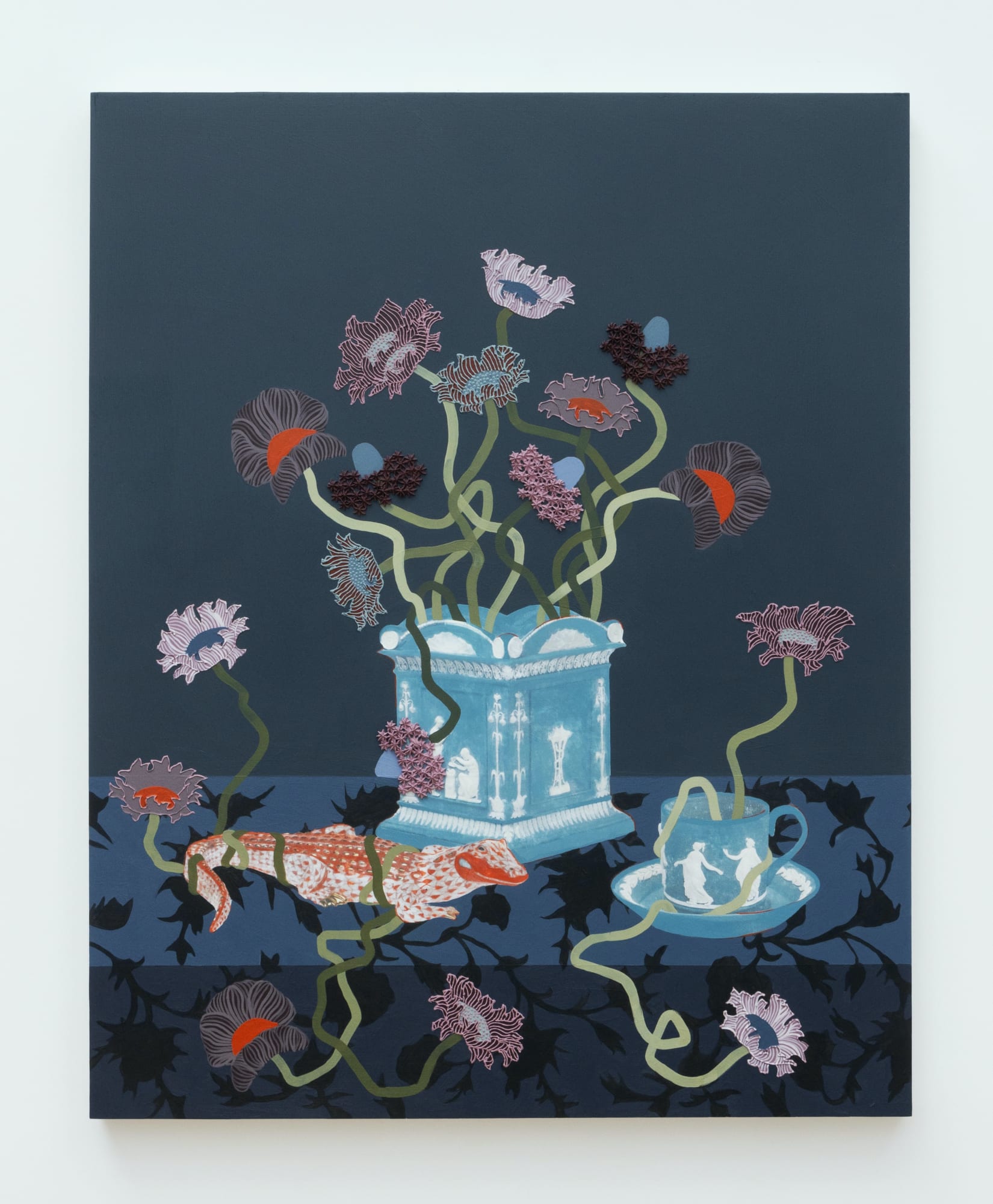 Lizzie Gill (b. 1989) Wedgwood (Nightlines), 2025 Acrylic, image transfer and marble dust emulsion on panel 30 x 24 inches 76.2 x 61 cm