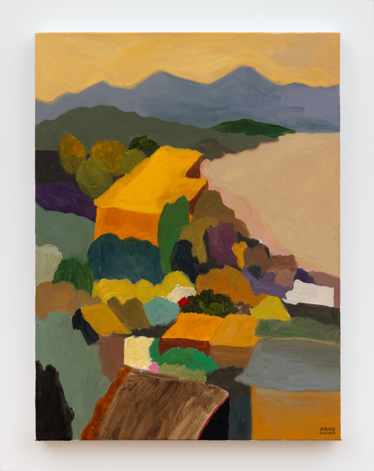 Hana Ward (b. 1989) Live in your picture, 2025 Oil on linen 24 x 18 x 3 inches 60 x 45 x 7 cm