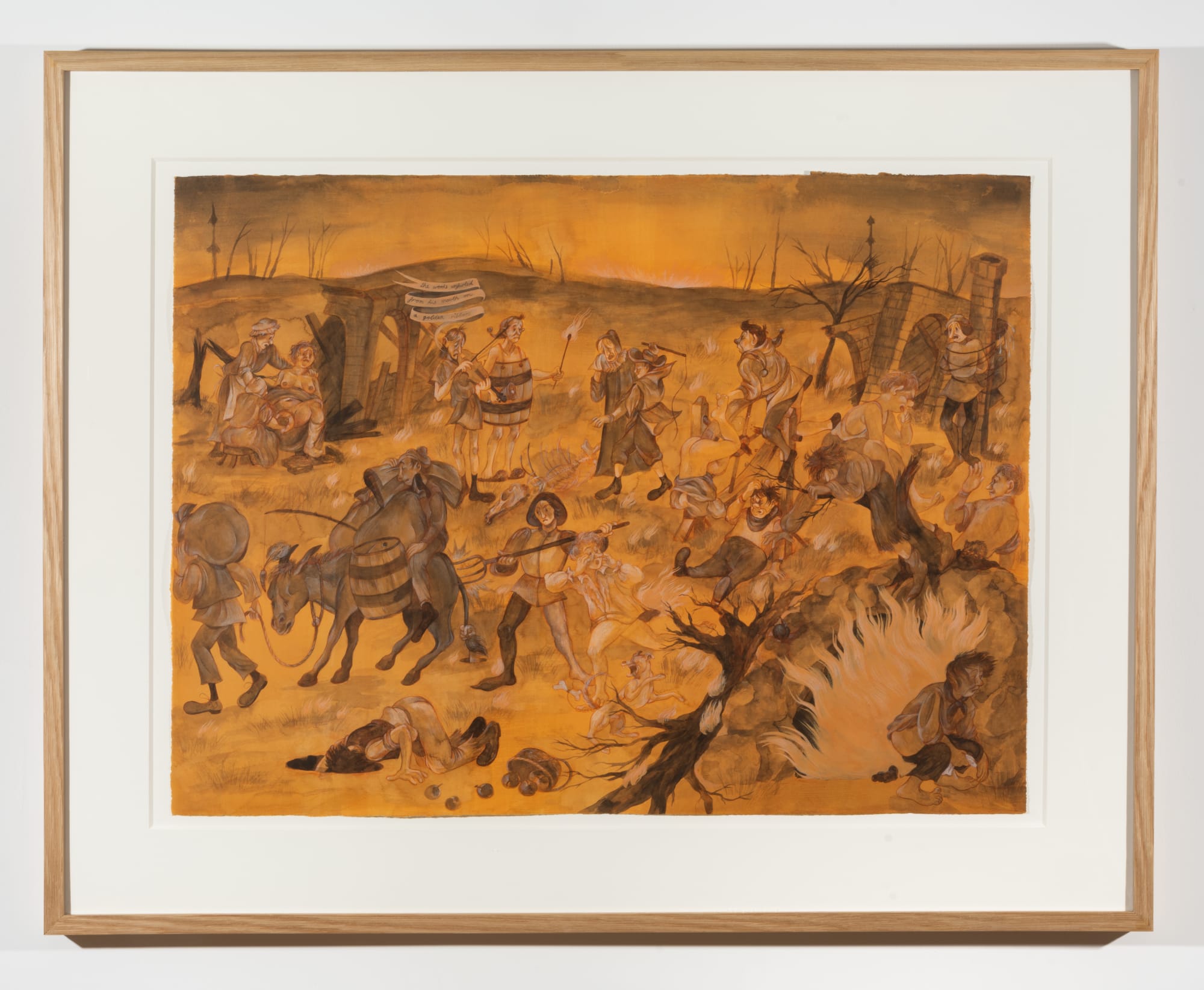 Emily Harter (b. 1997) Fall, 2025 Gouache and pencil on prepared paper 23 1/2 x 32 inches 59 x 81 cm 32 1/2 x 41 inches (framed) 82 x 104 cm (framed)