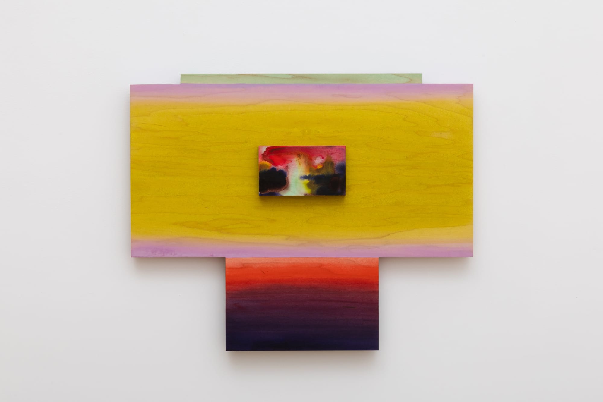 Michael Childress (b. 1987) Chartreuse Scene, 2025 Acrylic and wax on wood 19 x 24 inches 48 x 60 cm MC320