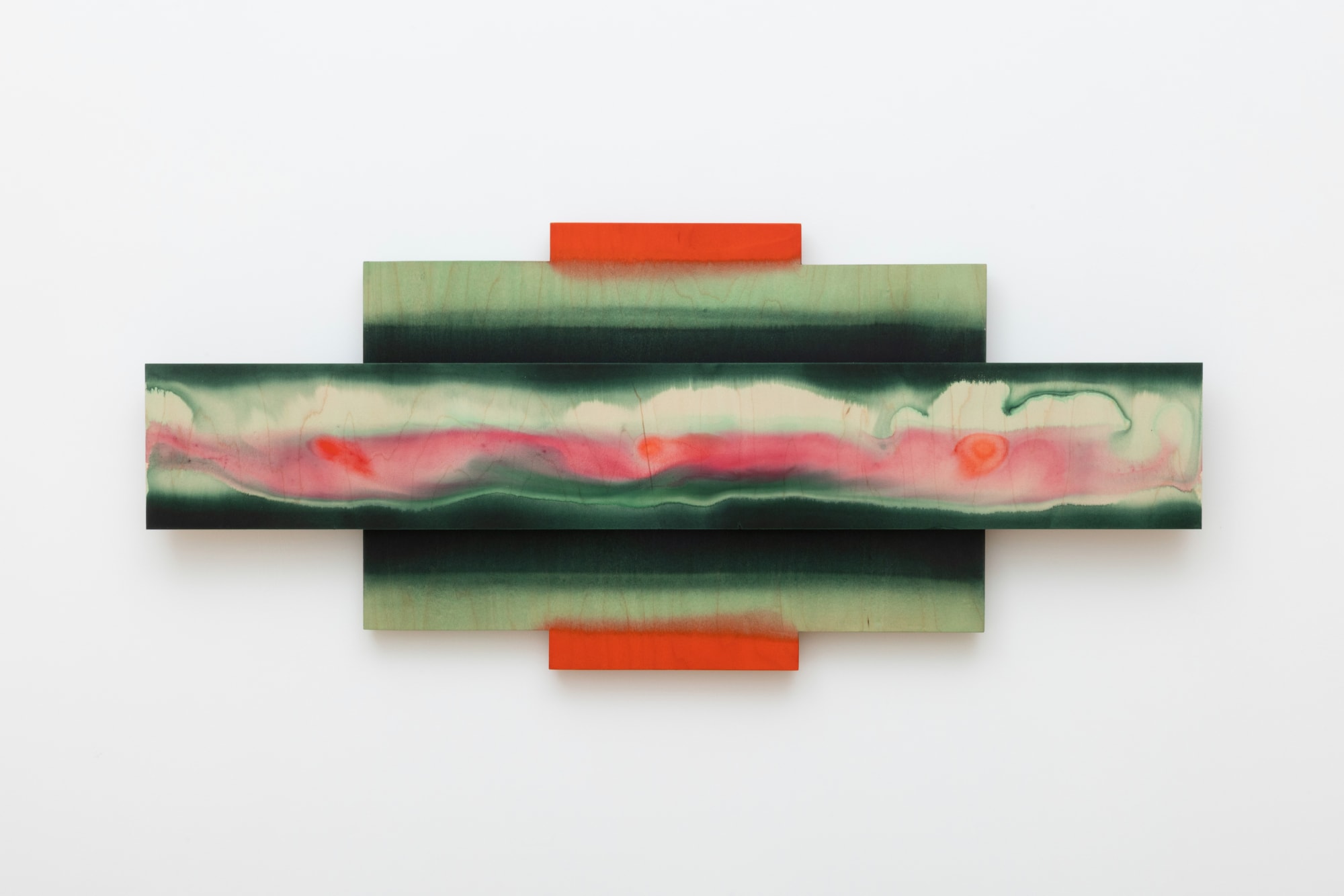 Michael Childress (b. 1987) The Sky Ripped Open, 2025 Acrylic and wax on wood 17 x 39 inches 43 x 99 cm MC323