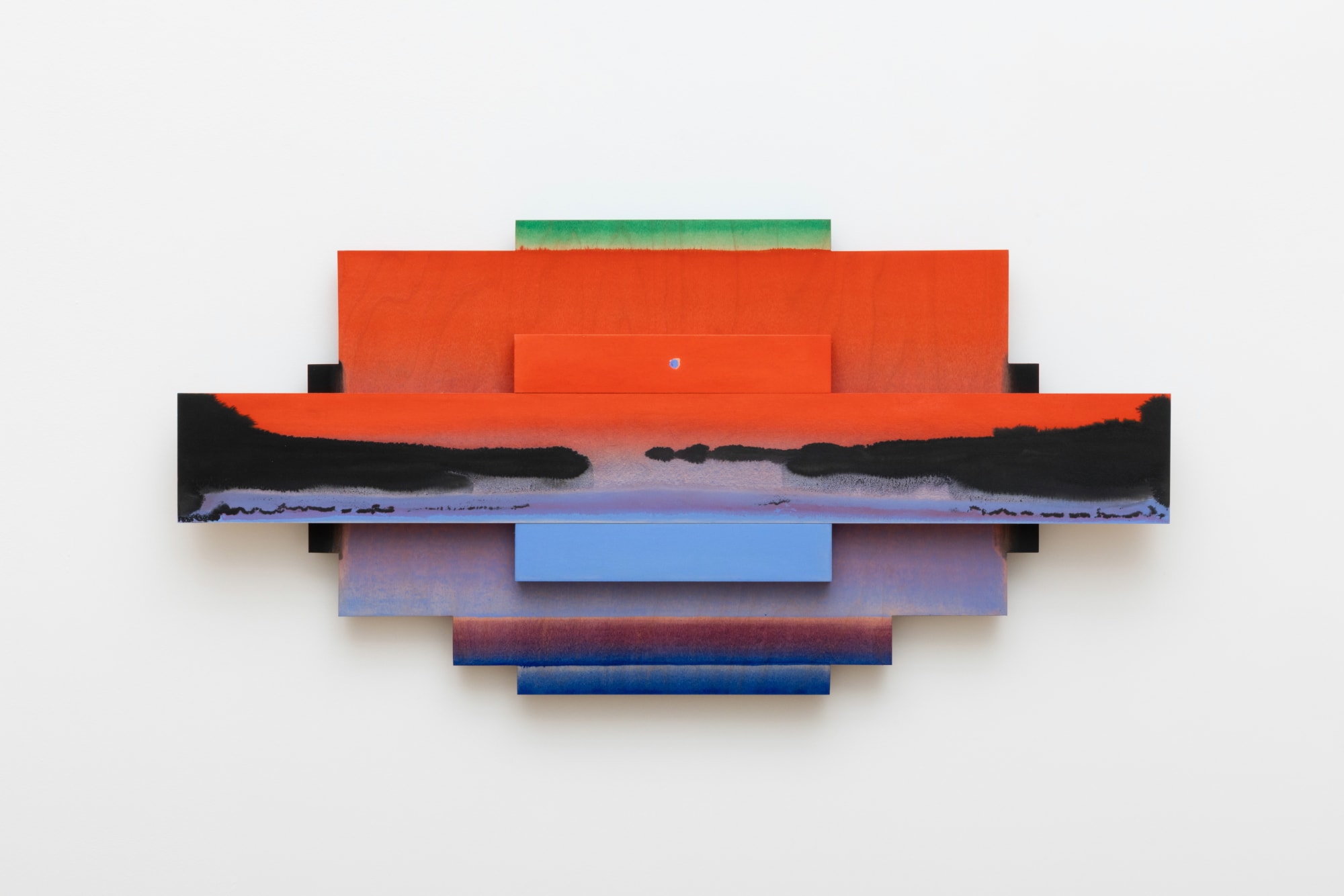 Michael Childress (b. 1987) Hot Echo, 2025 Acrylic and wax on wood 15 1/2 x 31 1/2 inches 39 x 80 cm MC336