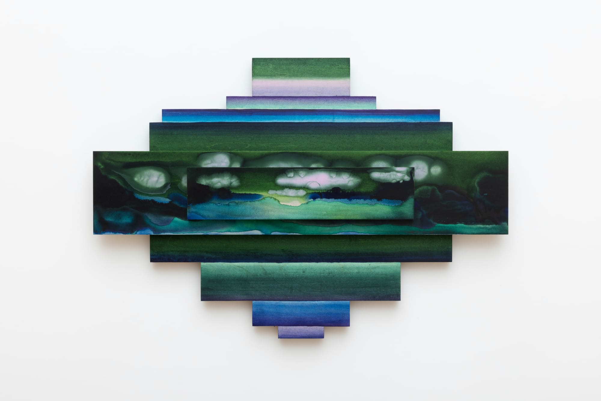 Michael Childress (b. 1987) Floating Point, 2025 Acrylic and wax on wood 22 x 32 inches 55 x 81 cm MC339