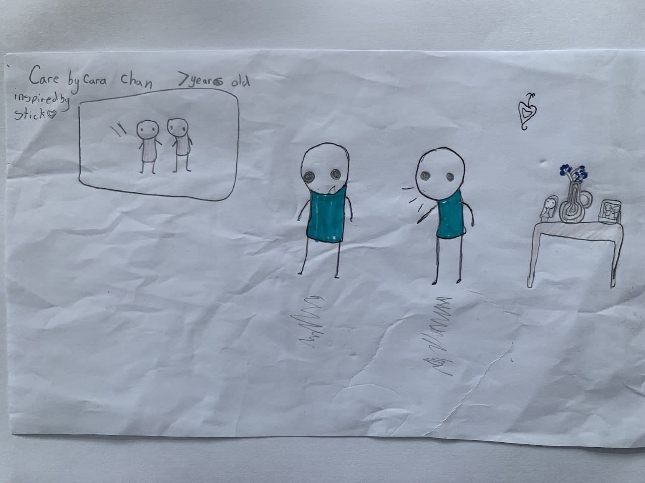 Cara Chan, aged 7. Inspired by Stik.