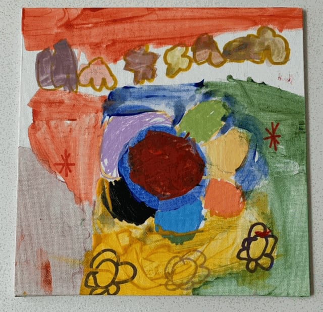 Talia, aged 6. Inspired by Marc Chagall.