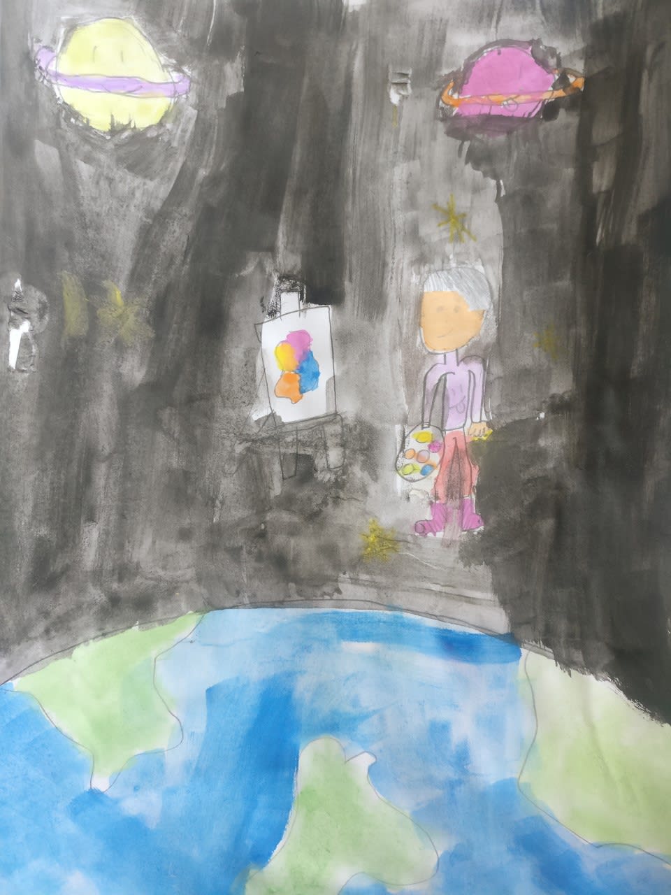 Brona Cassidy, aged 9. Inspired by Marc Chagall.