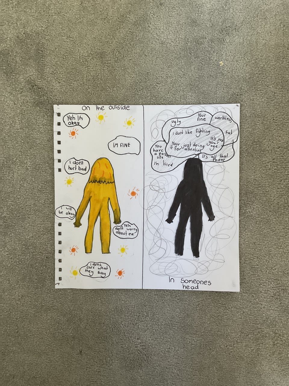 Aimee, aged13. Inspired by Antony Gormley.