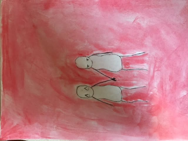 Cressida Bird, aged 9. Inspired by Stik.