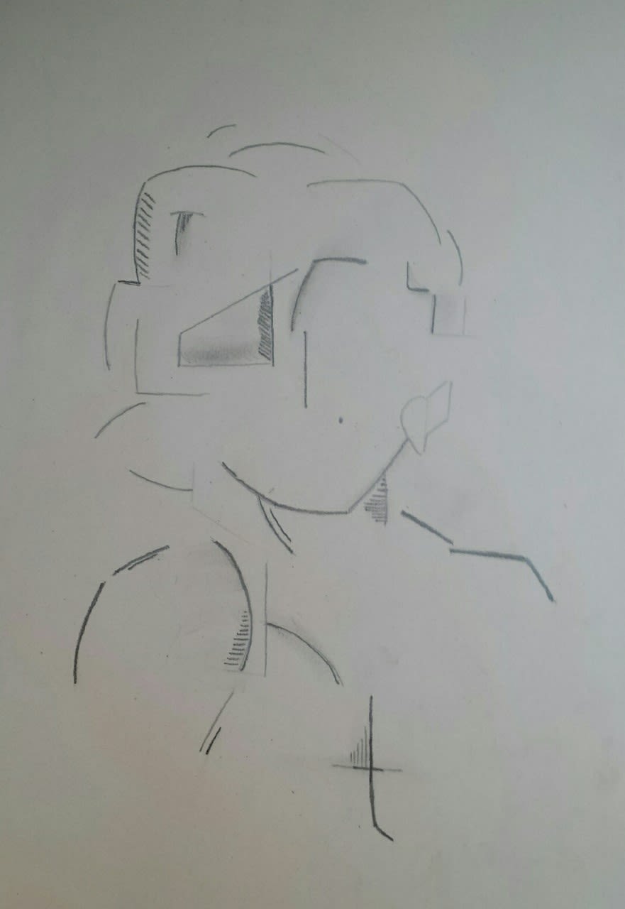 Daphne Aspray, aged 11. Inspired by Andy Warhol and Barbara Hepworth.