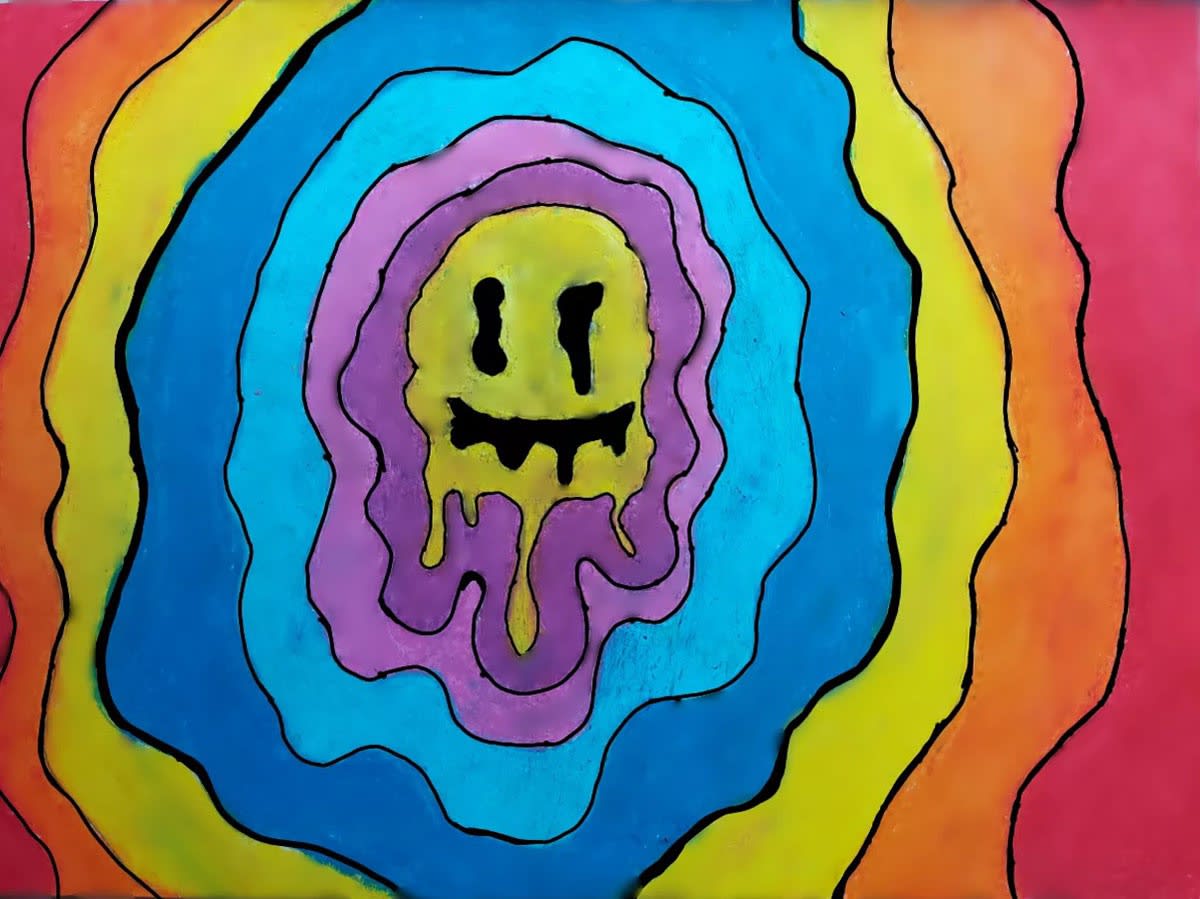 Ema Rauktyte aged13. Inspired by Keith Haring.