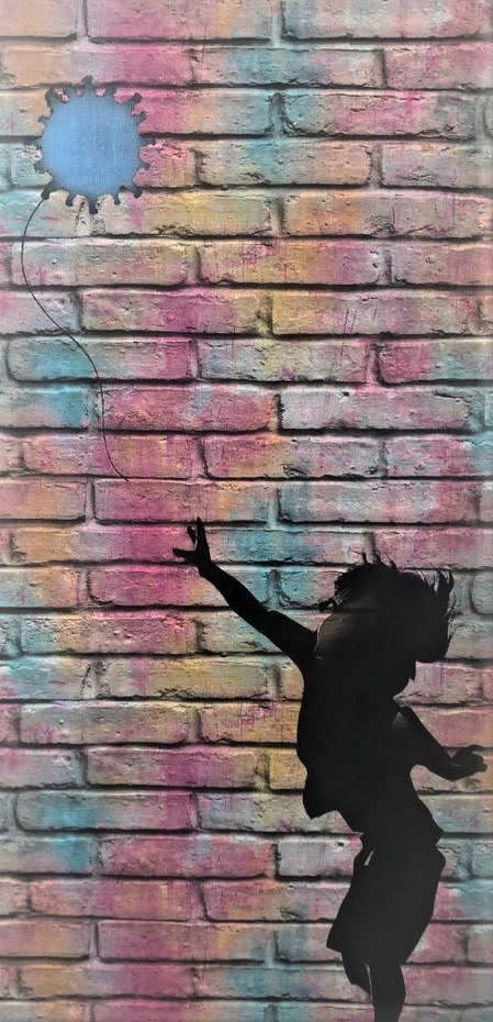 Estiaan Lombardy, aged 12. Inspired by Banksy.