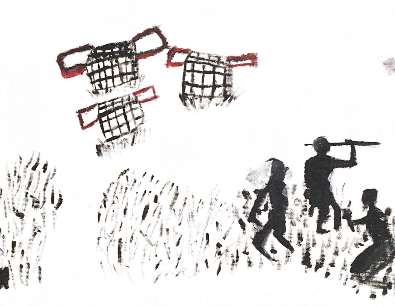 Eva Scott, aged 10. Inspired by Banksy.