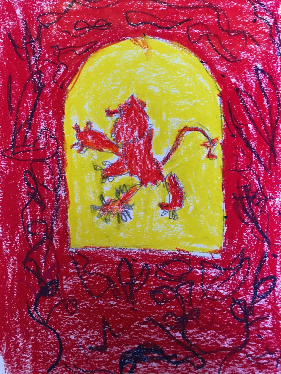 Evan Snook, aged 9. Inspired by Marc Chagall.