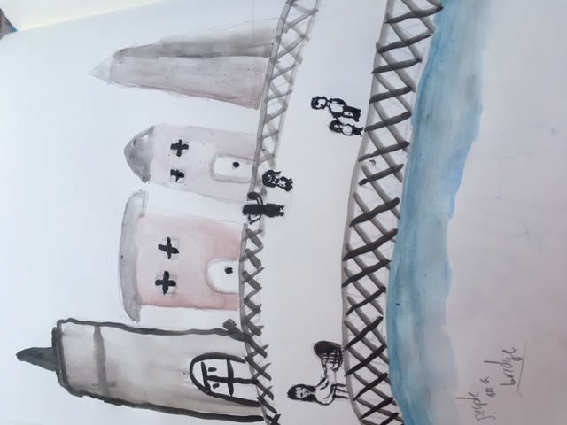 Evie Dart, aged 10. Inspired by L.S Lowry.