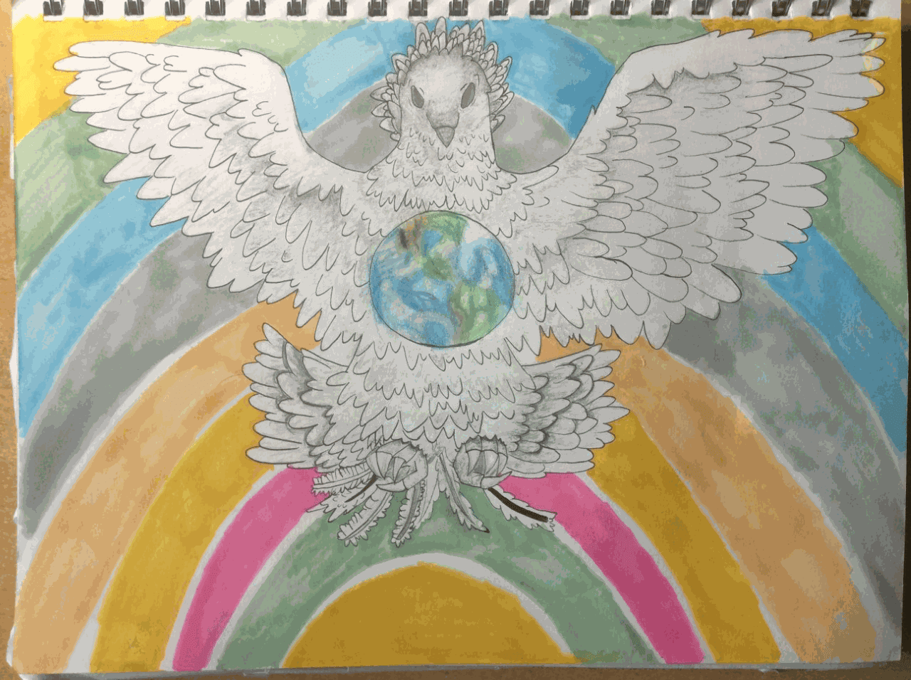 Jiawen Hicks, 11 years old, inspired by Pablo Picasso/Colombe