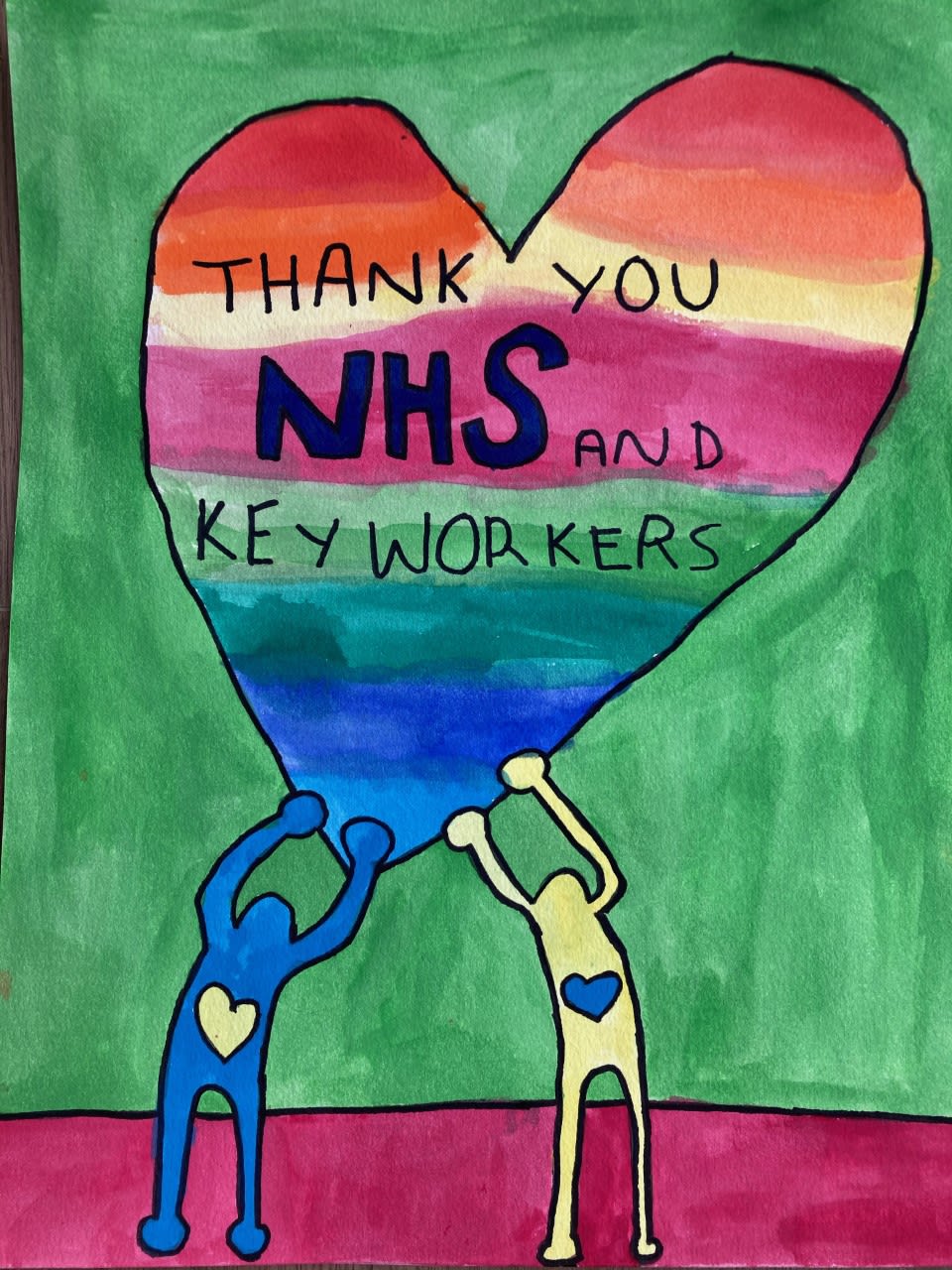 Molly Copley, aged 9. Inspired by Keith Haring.