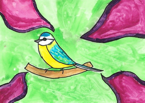 Reuben Smith, aged 9. Inspired by Patrick Caulfield.