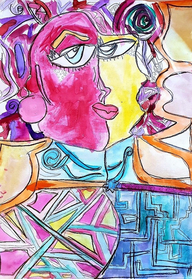 Ruby Levitt, aged 11. Inspired by Picasso.