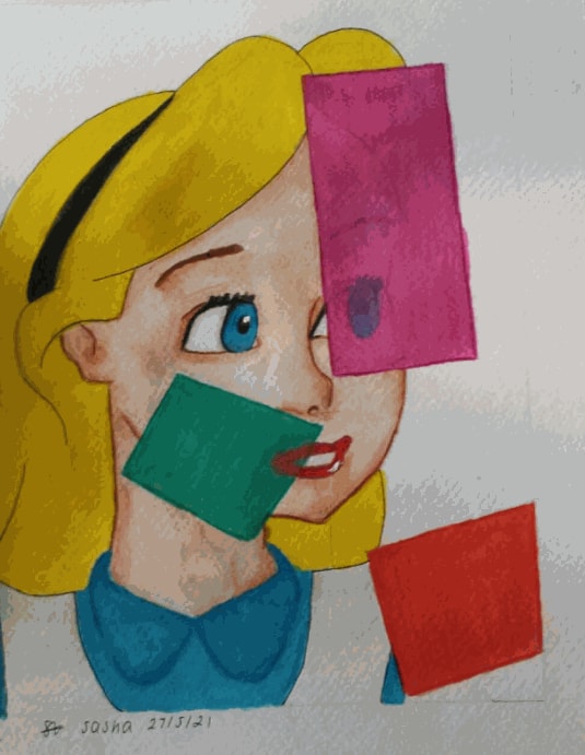 Sasha Vasudevan, aged 13. Inspired by andy Warhol.