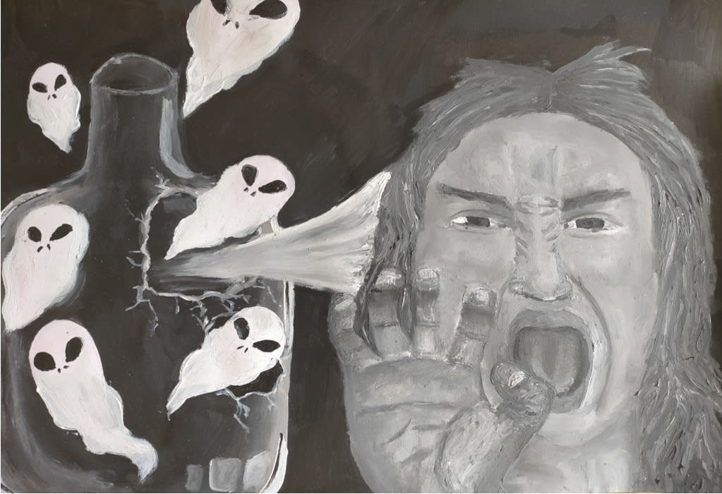 Thara Prema, aged 11. Inspired by Grayson Perry.