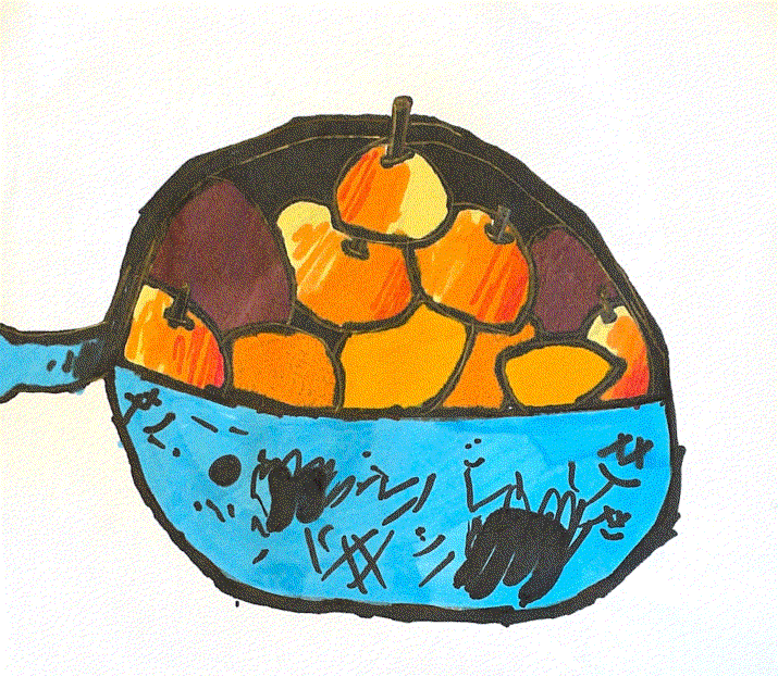 Effie Shortland Gambier, aged 9. Inspried by Patrick Caulfield.