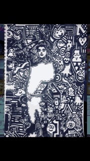 Bethany Miller, aged 15. Inspired by Mr Doodle.