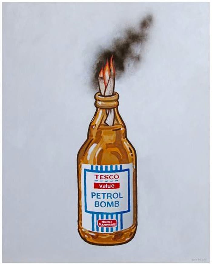 Tesco Petrol Bomb, 2011 Offset Lithograph 40 x 50 cm Edition of 1,000 Plate Signed