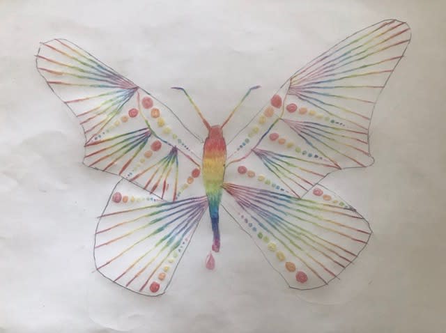 Lilia Perry, age 11. Inspired by Damien Hirst