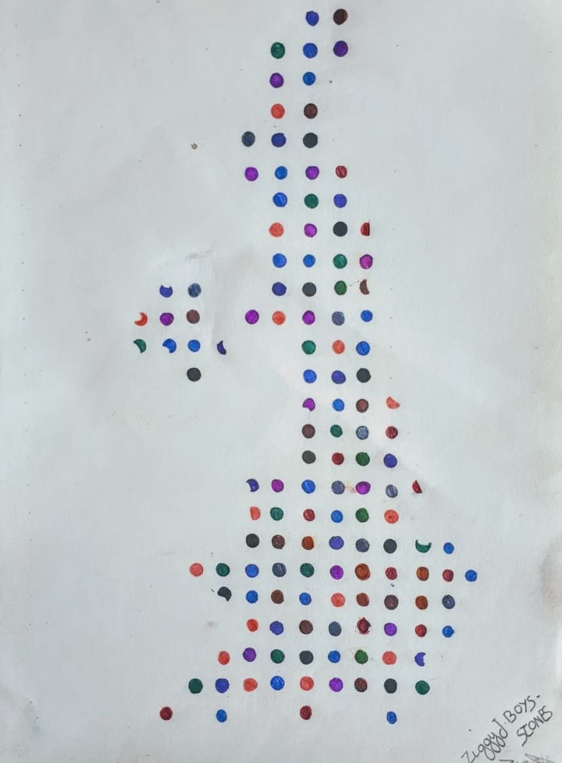 Ziggy, age 12 Inspired by Damien Hirst - Spots