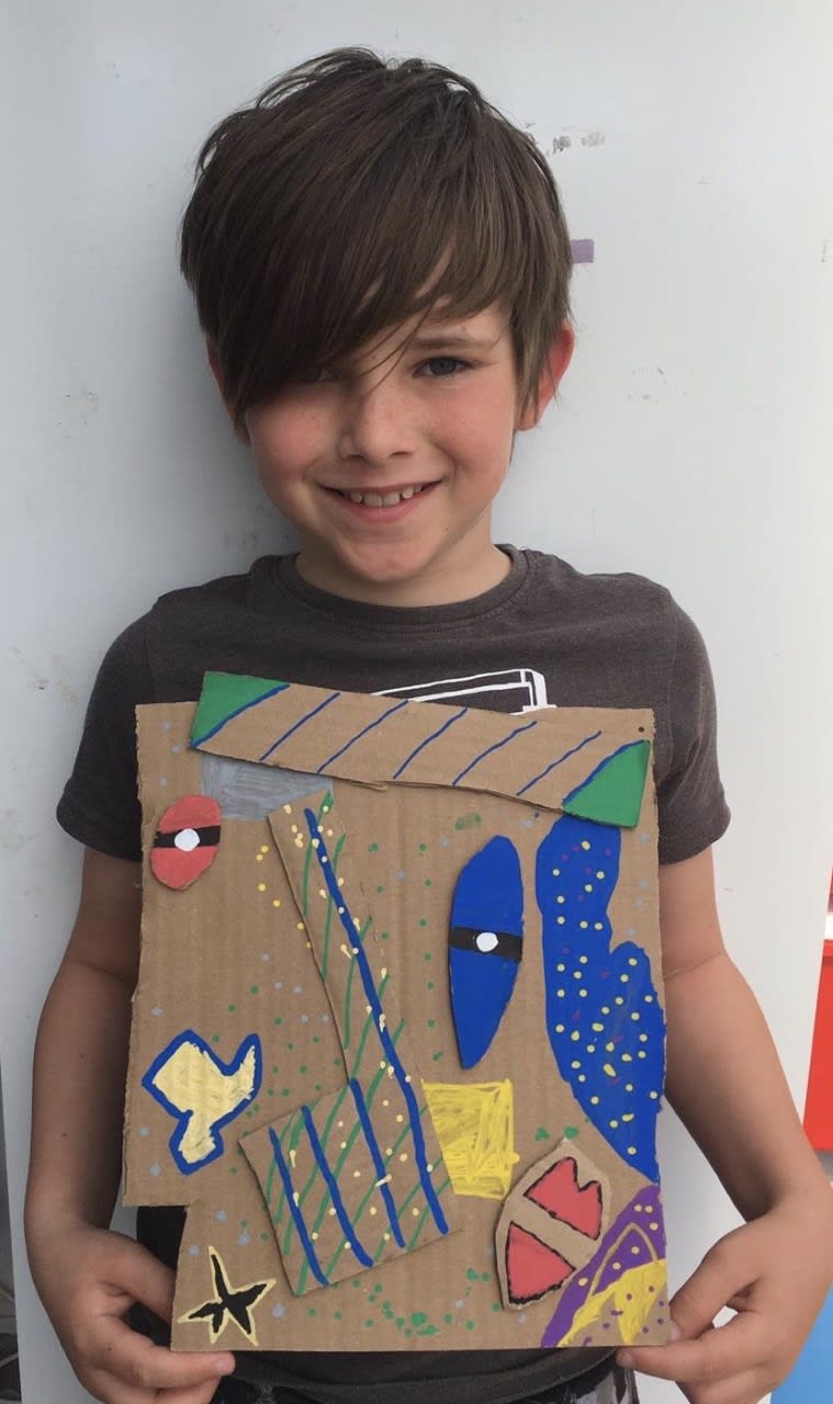 Joshua Ives, age 8 Pablo Picasso and his Cubism theories.