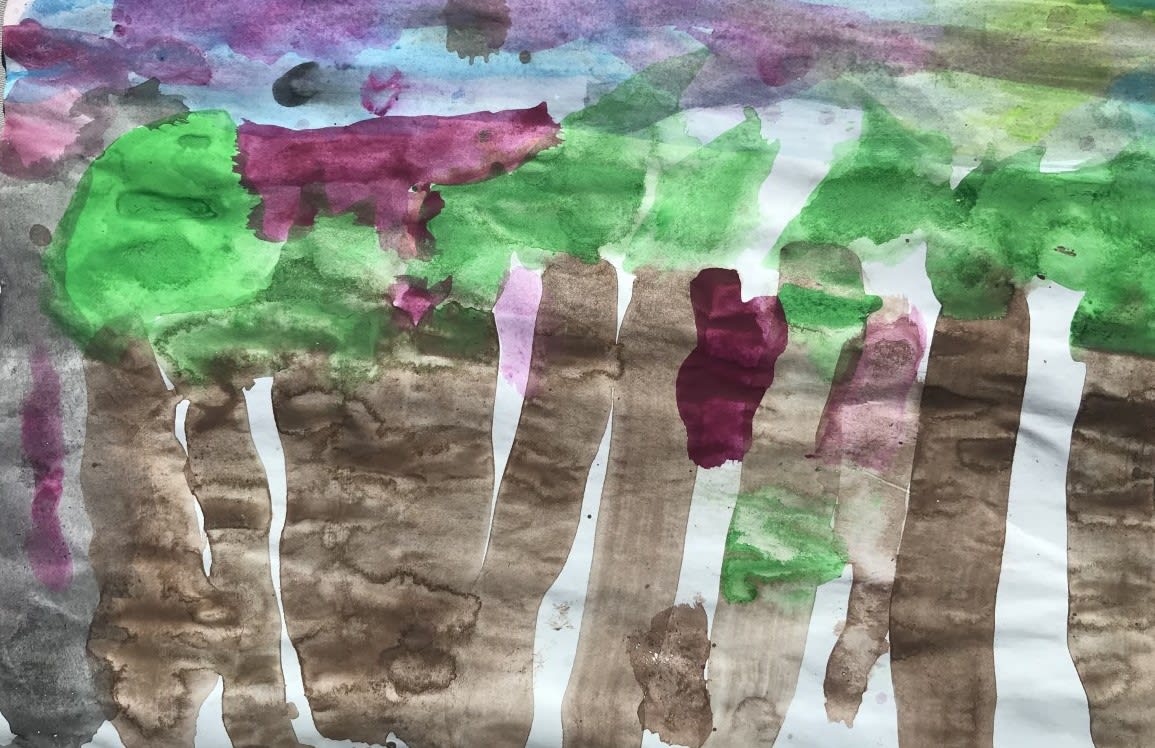Bertie James, age 3 Inspired by Chitra Merchant ‘Into the forest’