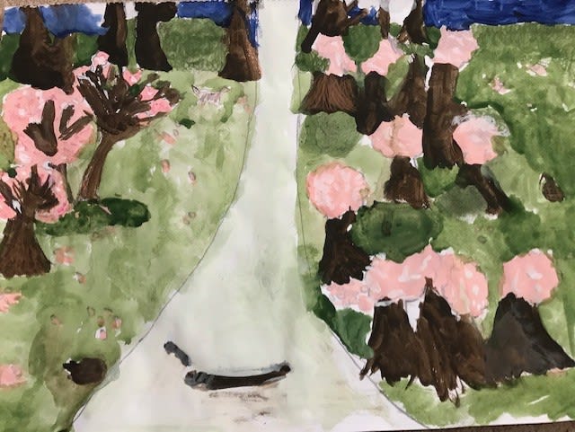Catriona Stevenson, age 8 Inspired by various tree pictures by Clare Cutts