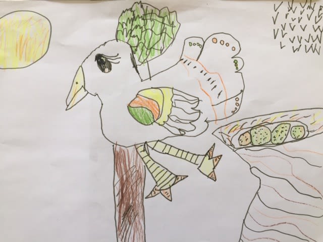 Iscah Rose, age 6 Inspired by Picasso and Peter Blake