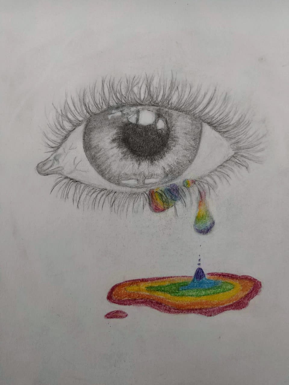 Tuva Grimshaw - 12 years old. Eye, inspired by Banksy,