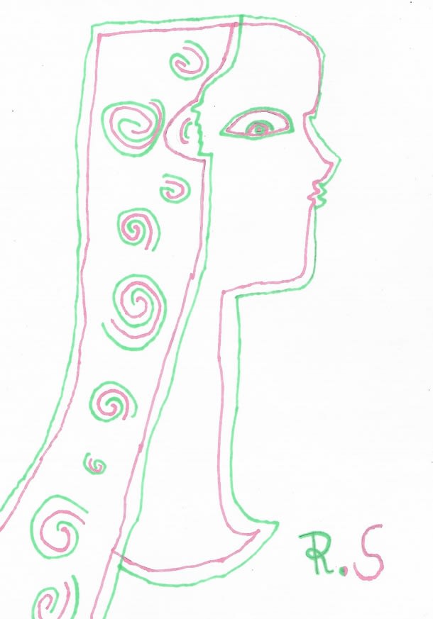 Rose, age 8 Profil de Rosa Inspired by Jean Cocteau Profil de Marianne