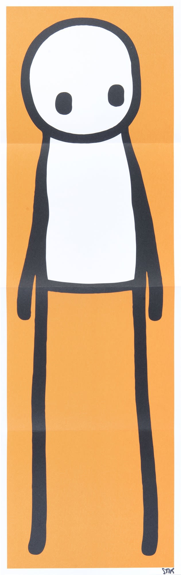 Standing Figure Orange, 2015 Offset lithograph in colours on wove paper Signed in black felt tip. 73 x 24 cm