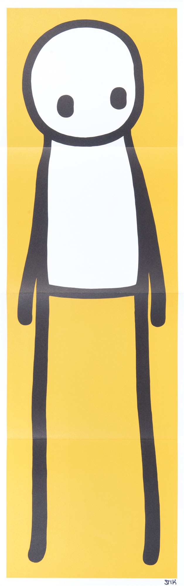 Standing Figure Yellow, 2015 Offset lithograph in colours on wove paper Signed in black felt tip. 73 x 24 cm