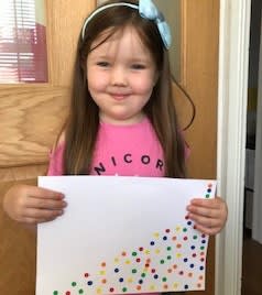 Ivy, age 4 Inspired by Damie Hirst Spots