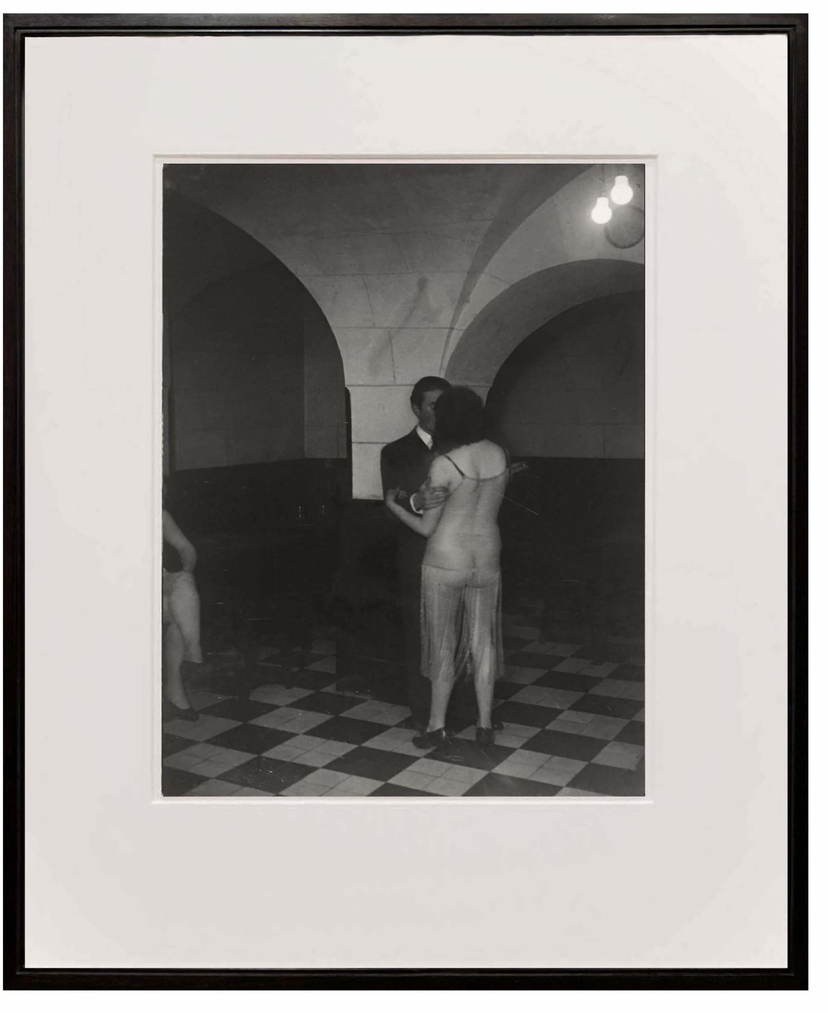 framed photograph of couple dancing at brothel from Paris de Nuit by Brassai