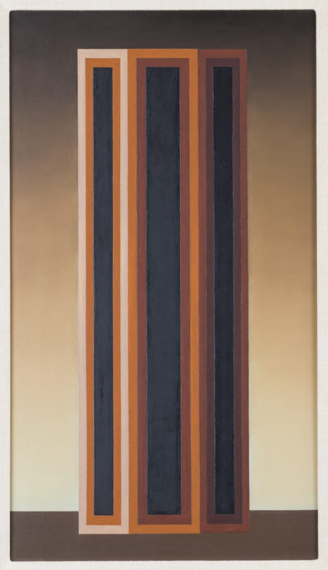 Roberto Aizenberg Sin Título (Torre naranja) c. 1980 Oil on board 23 1/8 x 13 in (59 x 33 cm)