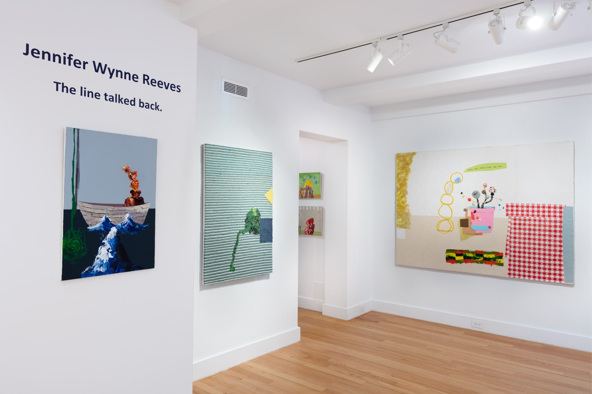 Installation view, Jennifer Wynne Reeves: The line talked back., Hutchinson Modern & Contemporary, 2022. Photographed by Zorawar Sidhu