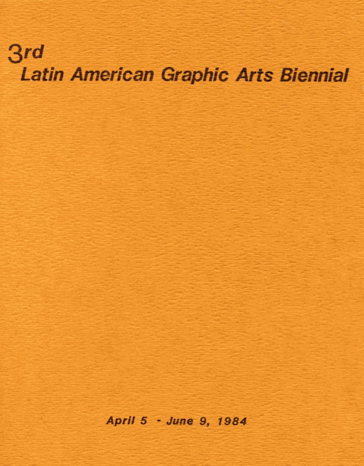 Cayman Gallery, 3rd Latin American Graphic Arts Biennial, New York, 1984