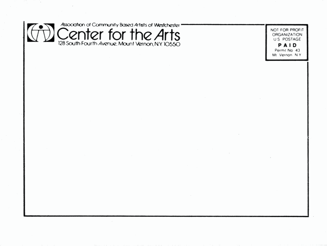 Center for the Arts, Artistas Latinos, Mount Vernon, NY, 1986