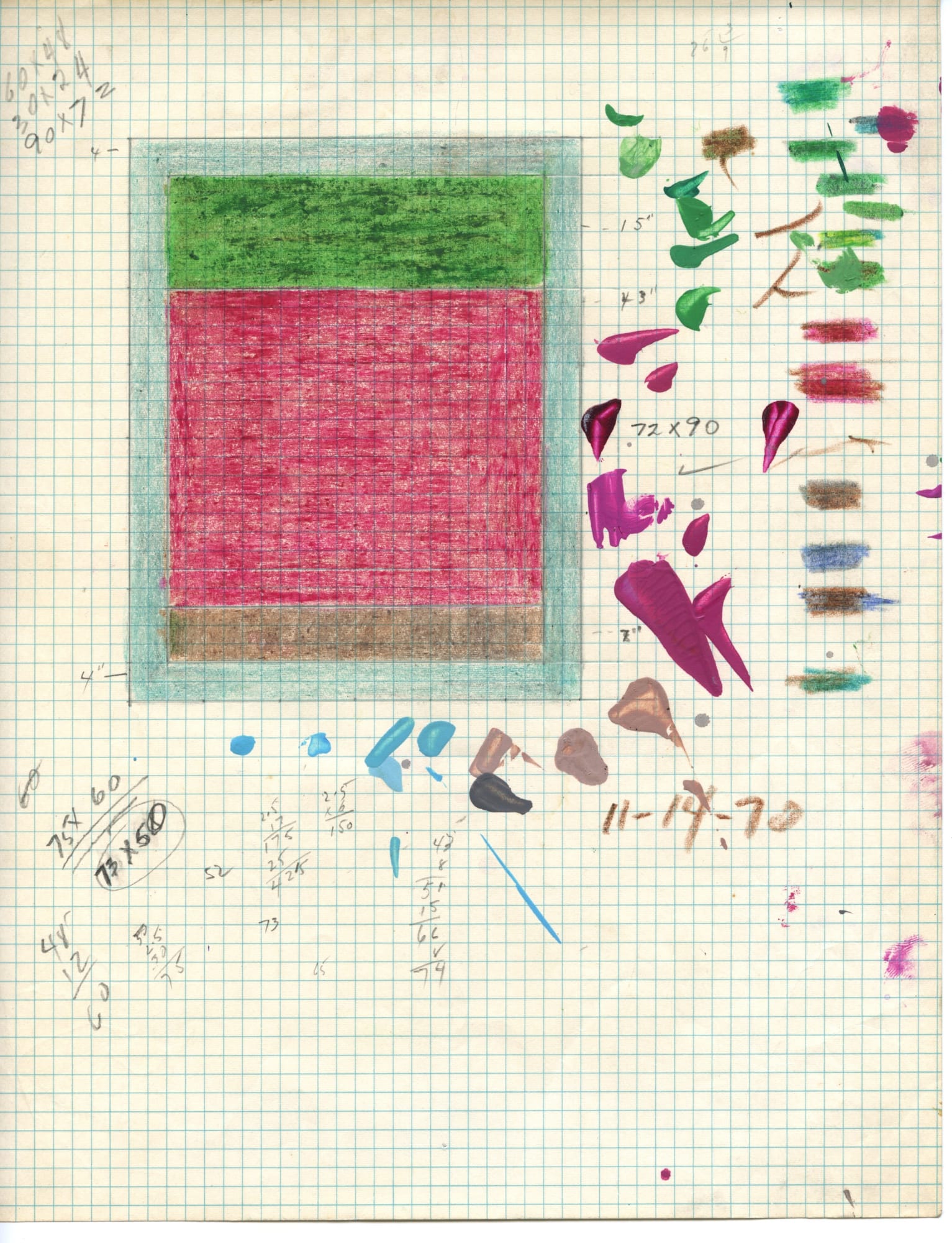 Freddy Rodríguez, Untitled (Preparatory Sketch), 1970