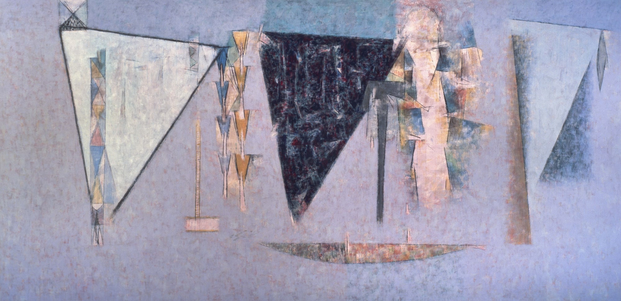 Alejandro Corujeira, Tres casas, 1991, 70 1/8 x 141 3/4 in, 178 x 360 cm