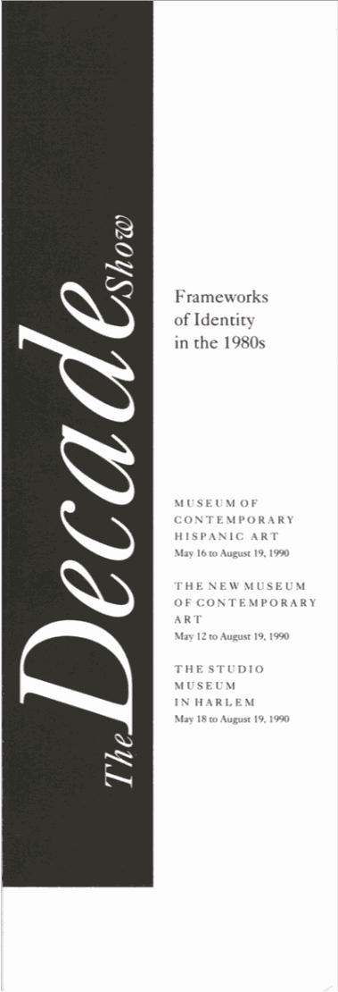 Pamphlet Cover, The Decade Show: Frameworks of Identity in the 1980s, 1990